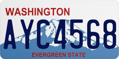 WA license plate AYC4568