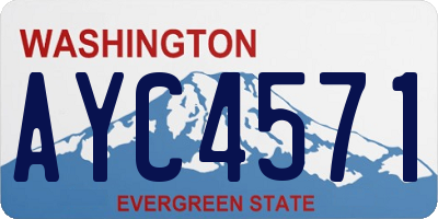 WA license plate AYC4571