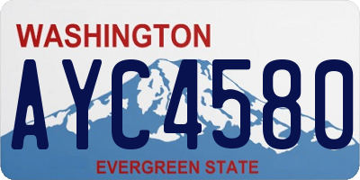 WA license plate AYC4580