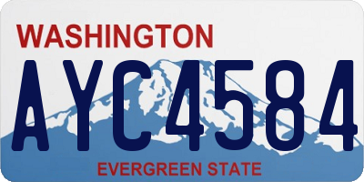 WA license plate AYC4584