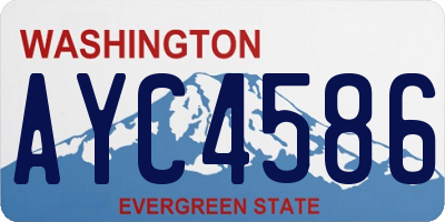 WA license plate AYC4586