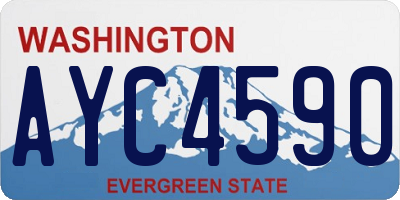 WA license plate AYC4590