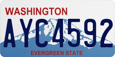 WA license plate AYC4592