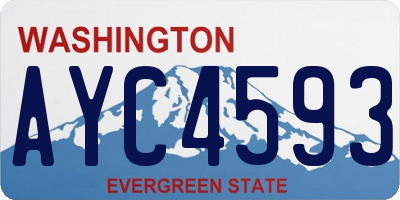 WA license plate AYC4593