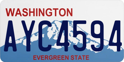 WA license plate AYC4594