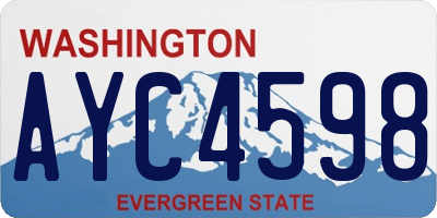 WA license plate AYC4598