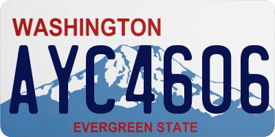 WA license plate AYC4606