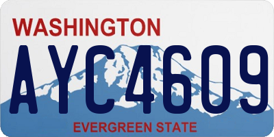 WA license plate AYC4609