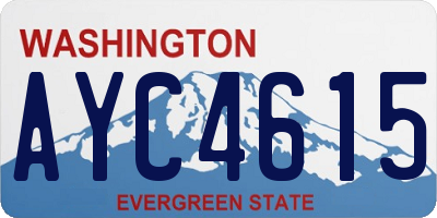 WA license plate AYC4615