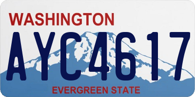 WA license plate AYC4617