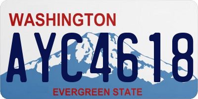 WA license plate AYC4618