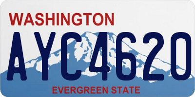 WA license plate AYC4620