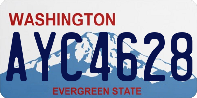WA license plate AYC4628