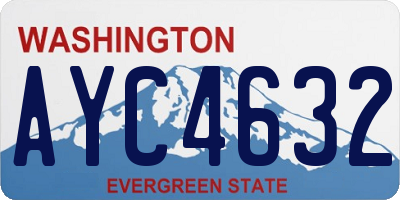 WA license plate AYC4632