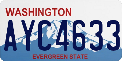 WA license plate AYC4633