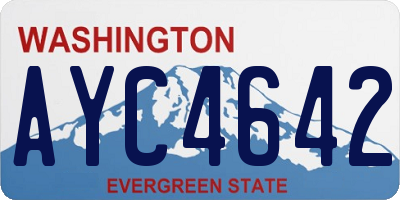 WA license plate AYC4642