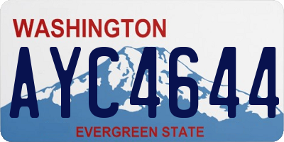 WA license plate AYC4644