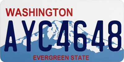 WA license plate AYC4648