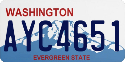 WA license plate AYC4651