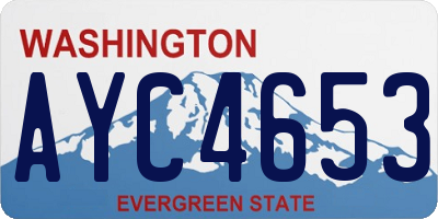 WA license plate AYC4653