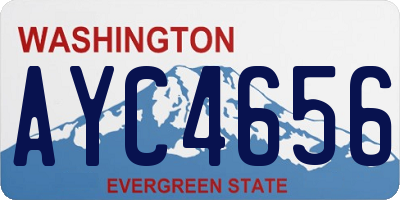 WA license plate AYC4656