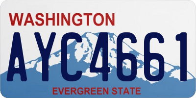 WA license plate AYC4661
