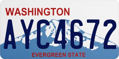 WA license plate AYC4672