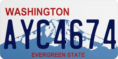 WA license plate AYC4674