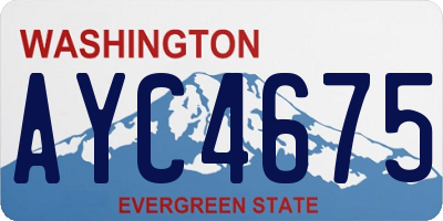 WA license plate AYC4675