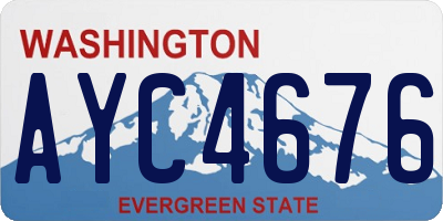 WA license plate AYC4676