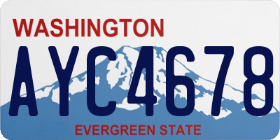 WA license plate AYC4678