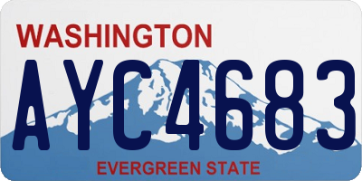 WA license plate AYC4683