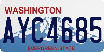 WA license plate AYC4685