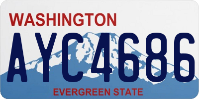 WA license plate AYC4686