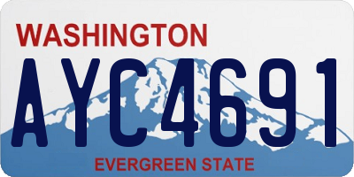 WA license plate AYC4691