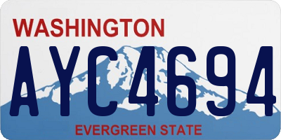 WA license plate AYC4694
