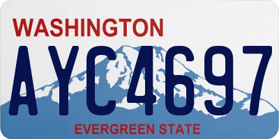 WA license plate AYC4697