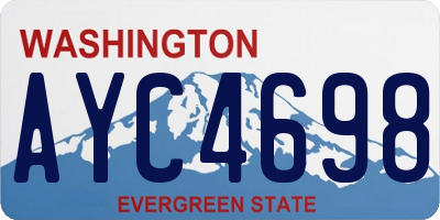 WA license plate AYC4698