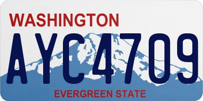 WA license plate AYC4709