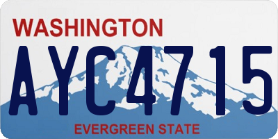 WA license plate AYC4715