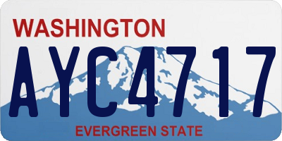 WA license plate AYC4717