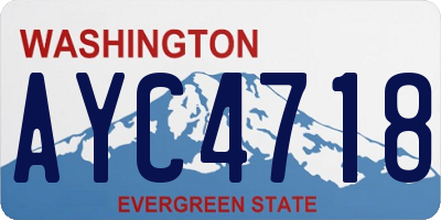 WA license plate AYC4718