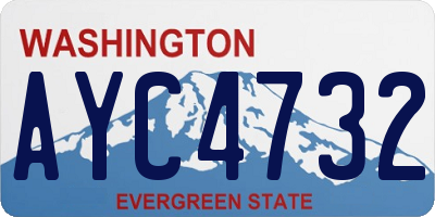 WA license plate AYC4732