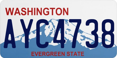 WA license plate AYC4738