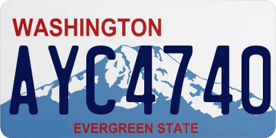 WA license plate AYC4740