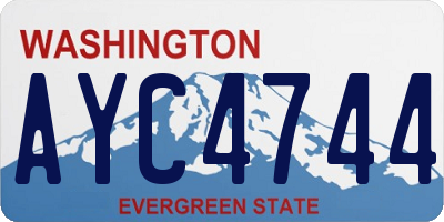 WA license plate AYC4744