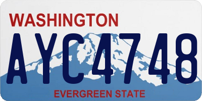 WA license plate AYC4748