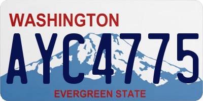 WA license plate AYC4775