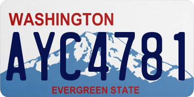 WA license plate AYC4781