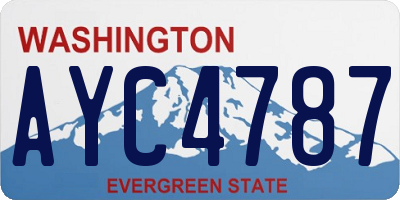 WA license plate AYC4787